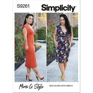 Simplicity Sewing‎ Pattern 9261 10995 Knit Dress Mimi G Size 16-24 UNCUT